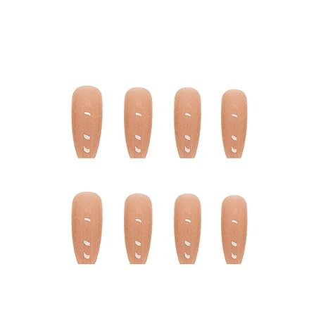 Coffin Long Press on Nails Ballerina Nude Fake Nails Acrylic Full Cover Pure False Nails for Women and Girls 24PCS