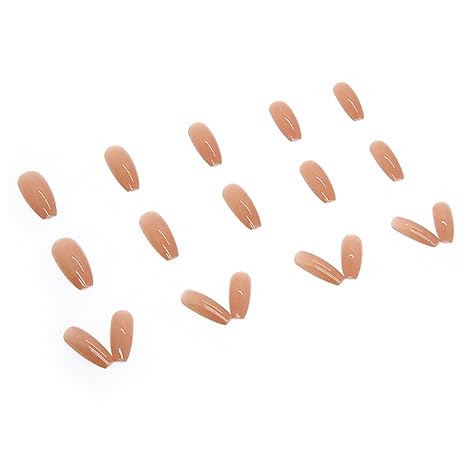 Coffin Long Press on Nails Ballerina Nude Fake Nails Acrylic Full Cover Pure False Nails for Women and Girls 24PCS